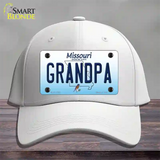 Grandpa Missouri Novelty License Plate Hat Cotton / White