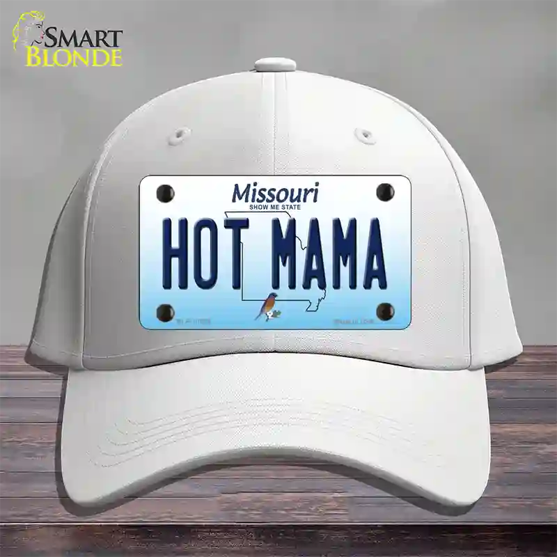 Hot Mama Missouri Novelty License Plate Hat Cotton / White