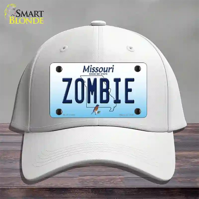 Zombie Missouri Novelty License Plate Hat Cotton / White