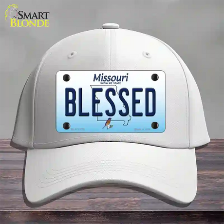 Blessed Missouri Novelty License Plate Hat Cotton / White