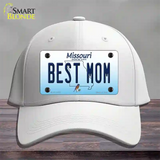 Best Mom Missouri Novelty License Plate Hat Cotton / White