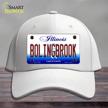 Bolingbrook Illinois Novelty License Plate Hat Cotton / White