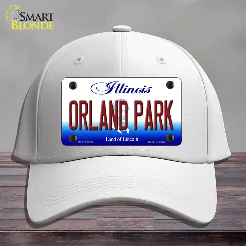 Orland Park Illinois Novelty License Plate Hat Cotton / White