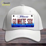 Go White Sox Illinois Novelty License Plate Hat Cotton / White