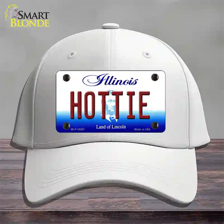 Hottie Illinois Novelty License Plate Hat Cotton / White