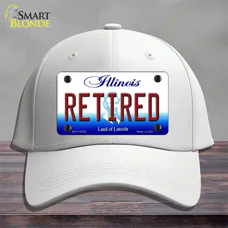 Retired Illinois Novelty License Plate Hat Cotton / White