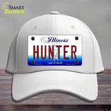 Hunter Illinois Novelty License Plate Hat Cotton / White