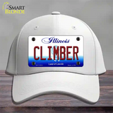 Climber Illinois Novelty License Plate Hat Cotton / White