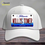 Willis Tower Illinois Novelty License Plate Hat Cotton / White