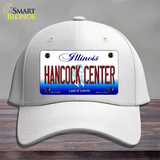 Hancock Center Illinois Novelty License Plate Hat Cotton / White