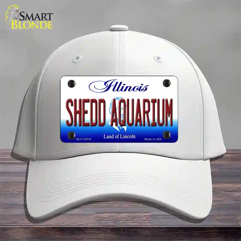 Shedd Aquarium Illinois Novelty License Plate Hat Cotton / White