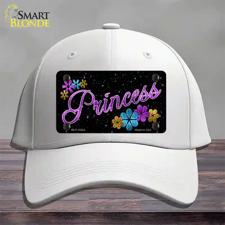 Princess Glitter Novelty License Plate Hat Cotton / White