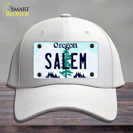 Salem Oregon Novelty License Plate Hat Cotton / White