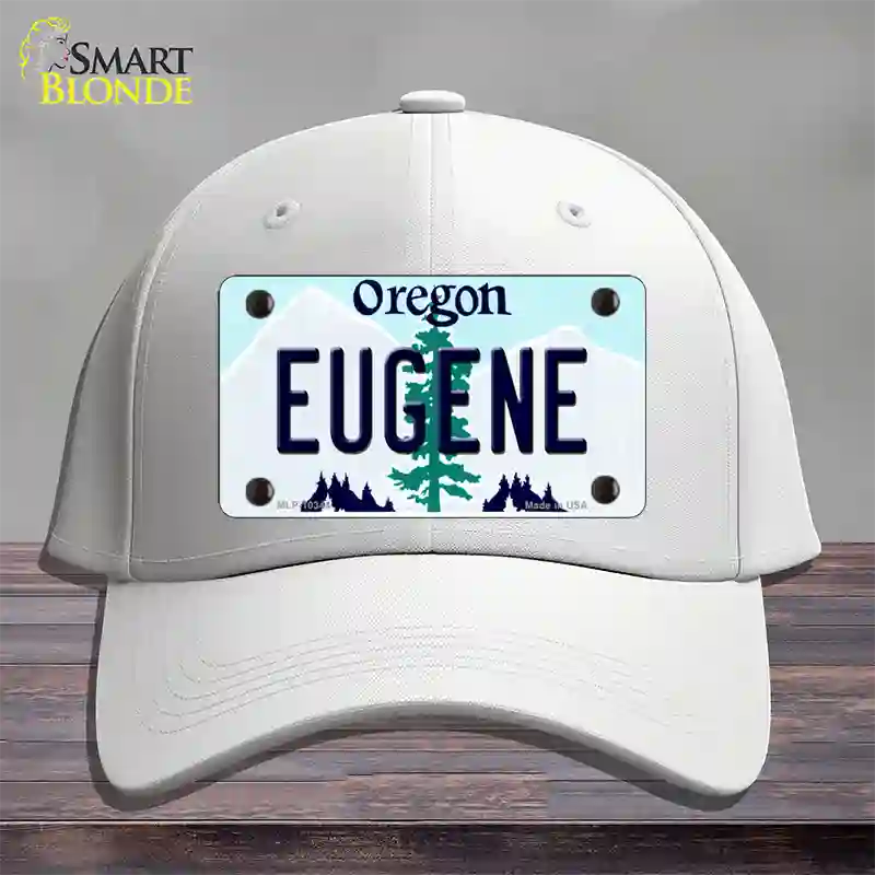 Eugene Oregon Novelty License Plate Hat Cotton / White