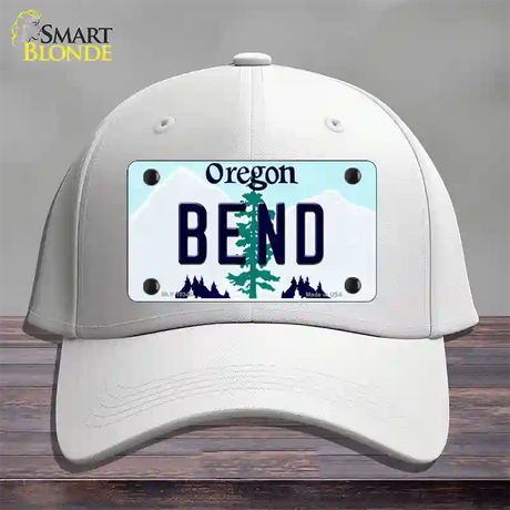 Bend Oregon Novelty License Plate Hat Cotton / White