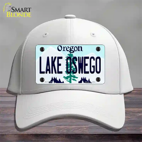 Lake Oswego Oregon Novelty License Plate Hat Cotton / White