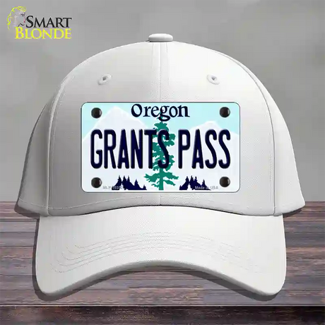 Grants Pass Oregon Novelty License Plate Hat Cotton / White