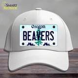 Beavers Oregon Novelty License Plate Hat Cotton / White