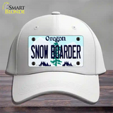 Snow Boarder Oregon Novelty License Plate Hat Cotton / White