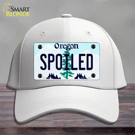 Spoiled Oregon Novelty License Plate Hat Cotton / White