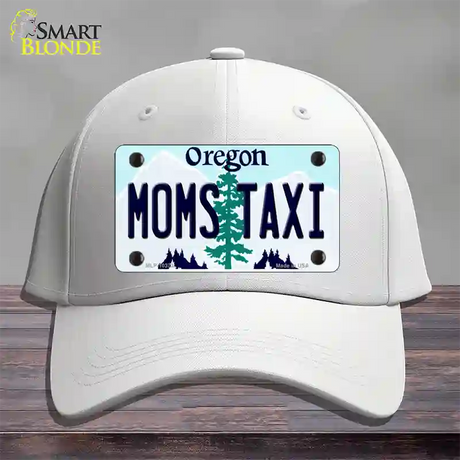 Moms Taxi Oregon Novelty License Plate Hat Cotton / White