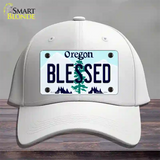 Blessed Oregon Novelty License Plate Hat Cotton / White