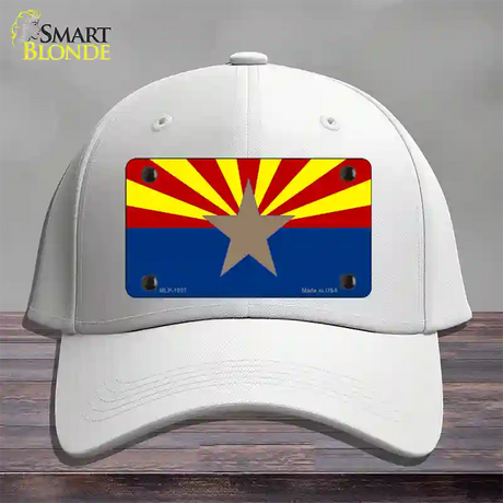 Arizona Big Star State Flag Novelty License Plate Hat Cotton / White