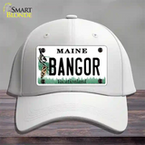 Bangor Maine Novelty License Plate Hat Cotton / White