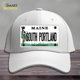 South Portland Maine Novelty License Plate Hat Cotton / White