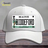 Biddeford Maine Novelty License Plate Hat Cotton / White