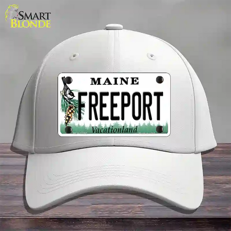 Freeport Maine Novelty License Plate Hat Cotton / White