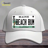 Beach Bum Maine Novelty License Plate Hat Cotton / White