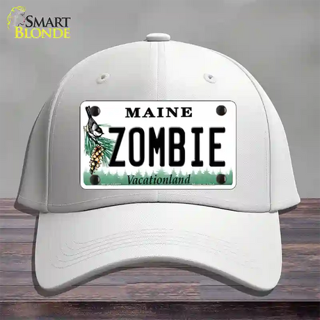 Zombie Maine Novelty License Plate Hat Cotton / White