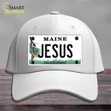 Jesus Maine Novelty License Plate Hat Cotton / White