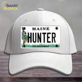 Hunter Maine Novelty License Plate Hat Cotton / White