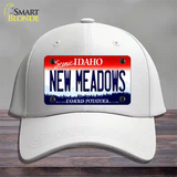 New Meadows Idaho Novelty License Plate Hat Cotton / White