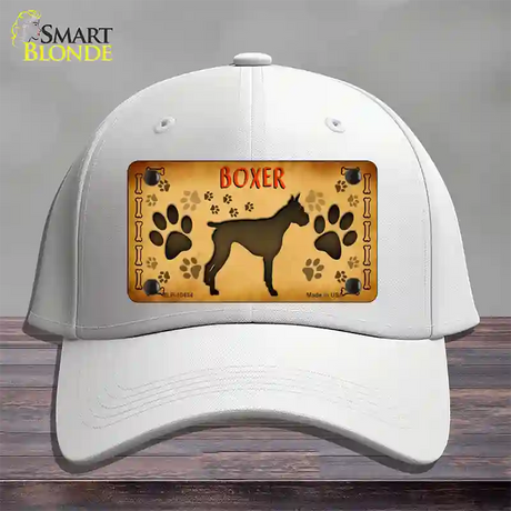 Boxer Novelty License Plate Hat Cotton / White