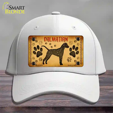 Dalmatian Novelty License Plate Hat Cotton / White