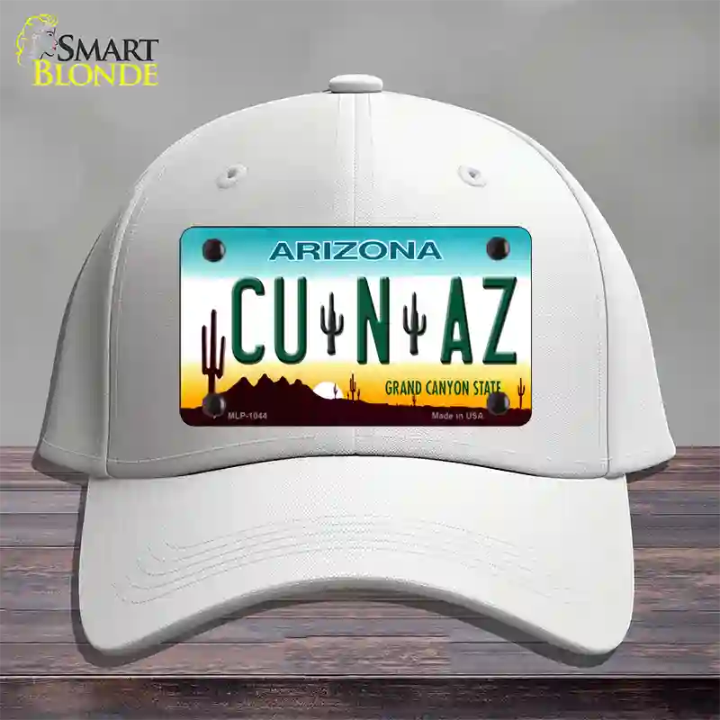 Cu N Az Novelty License Plate Hat Cotton / White