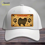 Pomeranian Novelty License Plate Hat Cotton / White