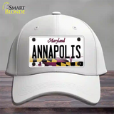 Annapolis Maryland Novelty License Plate Hat Cotton / White