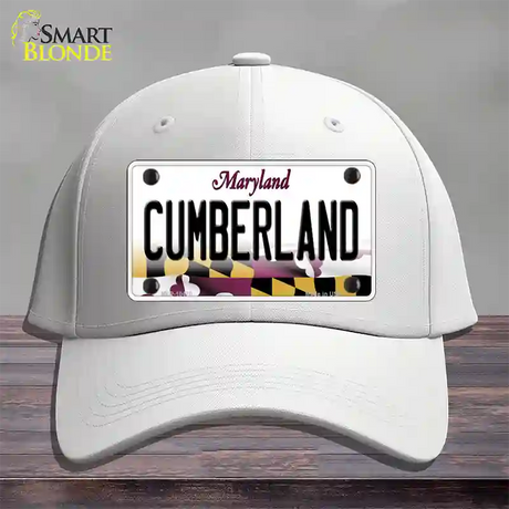 Cumberland Maryland Novelty License Plate Hat Cotton / White