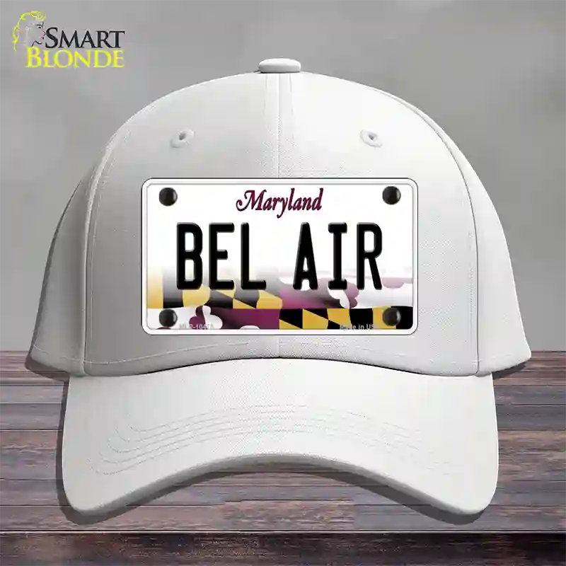 Bel Air Maryland Novelty License Plate Hat Cotton / White