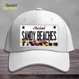 Sandy Beaches Maryland Novelty License Plate Hat Cotton / White