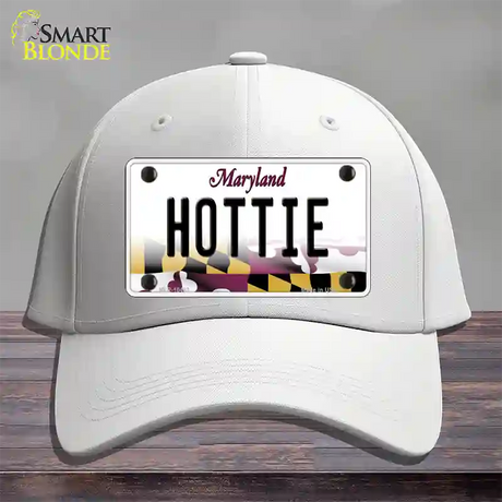 Hottie Maryland Novelty License Plate Hat Cotton / White