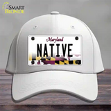 Native Maryland Novelty License Plate Hat Cotton / White