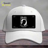 POW MIA Black Flag Novelty License Plate Hat Cotton / White