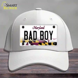 Bad Boy Maryland Novelty License Plate Hat Cotton / White