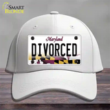 Divorced Maryland Novelty License Plate Hat Cotton / White