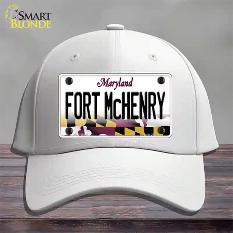 Fort McHenry Maryland Novelty License Plate Hat Cotton / White